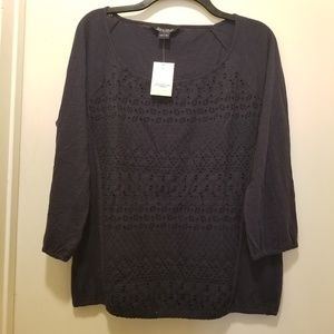 Lucky brand blouse Navy Blue